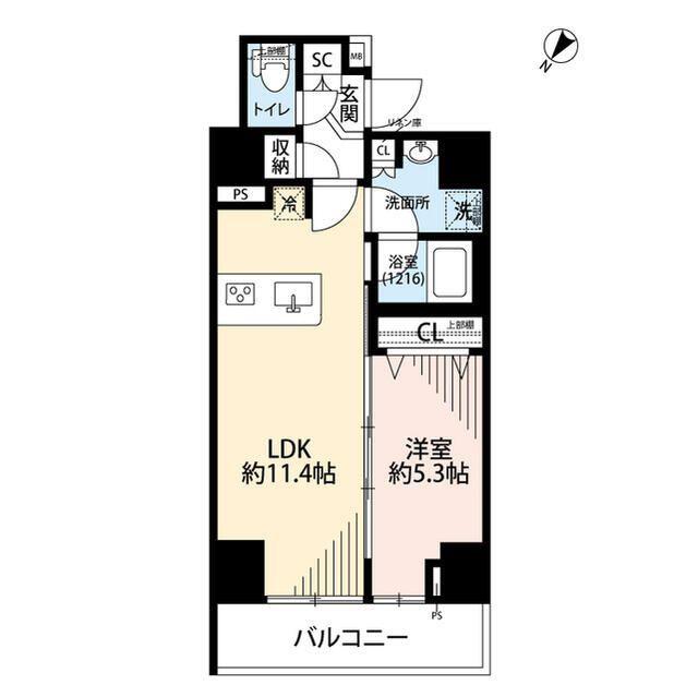 プレール・ドゥーク押上IV(1LDK/10階)の間取り写真