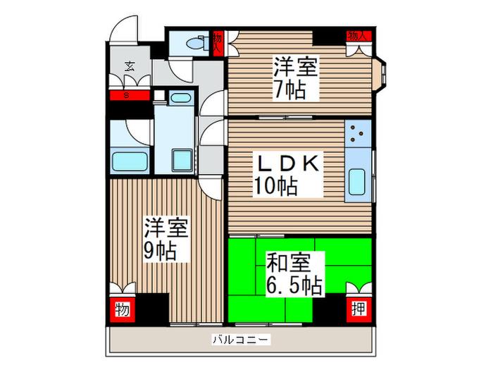 メゾンミナミ(3LDK/3階)の間取り写真