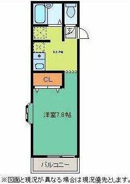 アローズ梶ヶ谷(1K/1階)の間取り写真