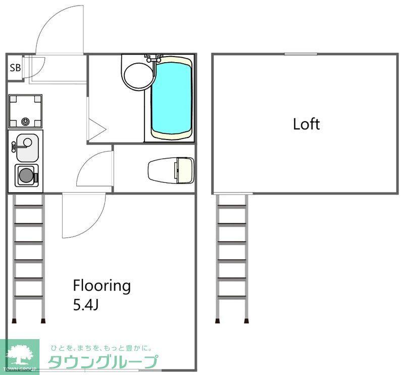 アーバンフラット武蔵小山(1K/1階)の間取り写真