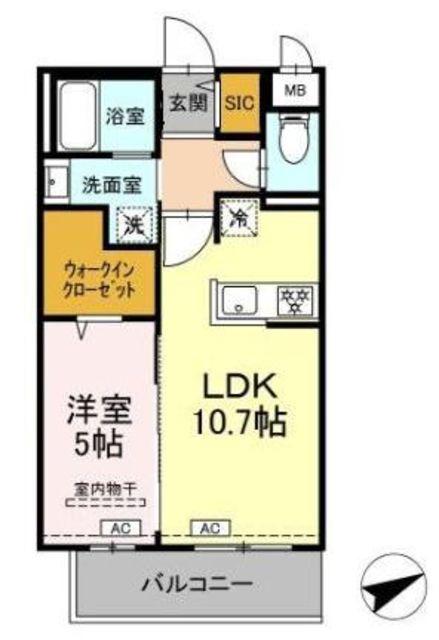 ロイジェントパークス西馬込 ロイジェント(1LDK/3階)の間取り写真