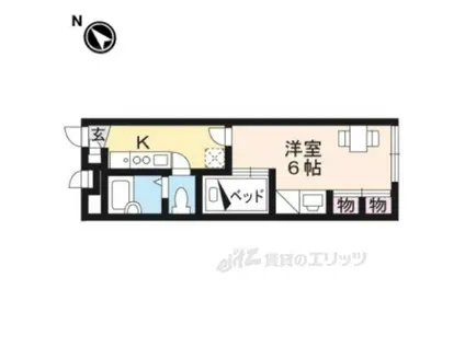 レオパレスエフ(1K/1階)の間取り写真