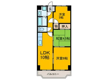 COLLECTION和泉府中(3LDK/1階)の間取り写真