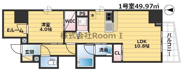 セレニテフラン本町(1LDK/3階)の間取り写真