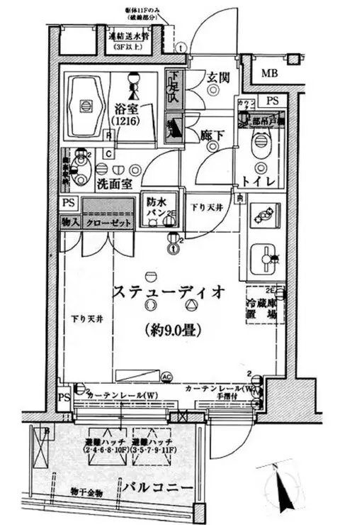 ドルフ後楽園ステーションフロント 6階階 間取り