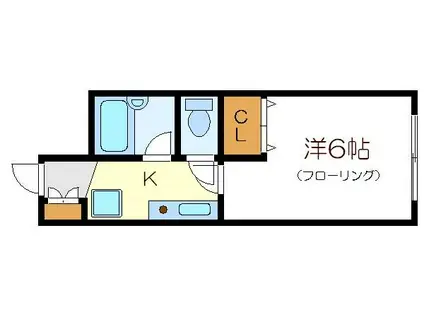 エステートTOKI(ワンルーム/2階)の間取り写真