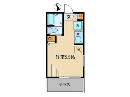 ストーリオ高円寺V(ワンルーム/1階)の間取り写真