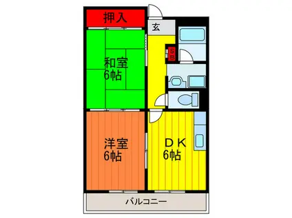 アーバンNS門真(2DK/3階)の間取り写真