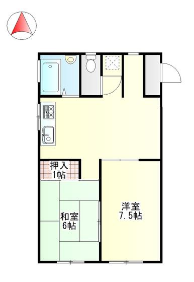 CORPオオモリ(2K/2階)の間取り写真