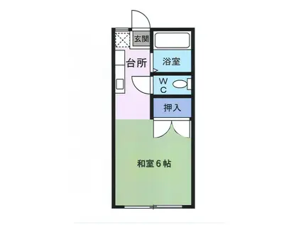 ピア庄子(1K/2階)の間取り写真