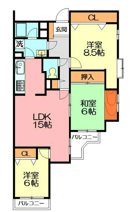 クリオ鎌倉笛田 2階階 間取り