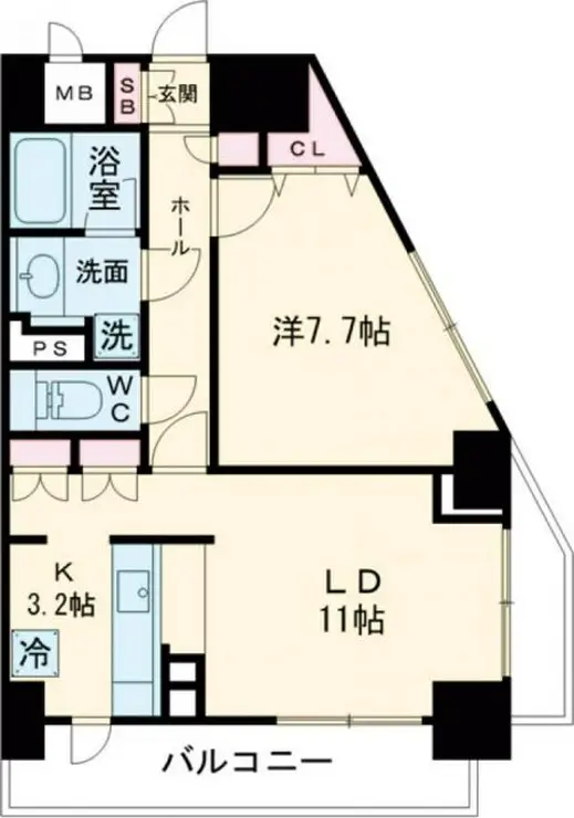 サンクレール荒川ブランガーデン 9階階 間取り