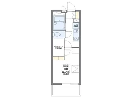 レオパレスシティーC(1K/2階)の間取り写真