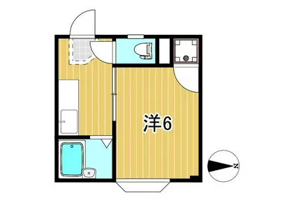 ハイツR&Y A(1K/1階)の間取り写真