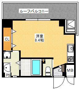 中天マンション(ワンルーム/4階)の間取り写真