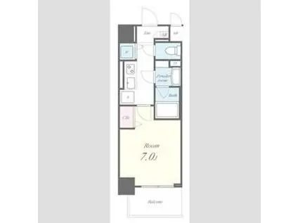 ル・シエル大秋(1K/4階)の間取り写真