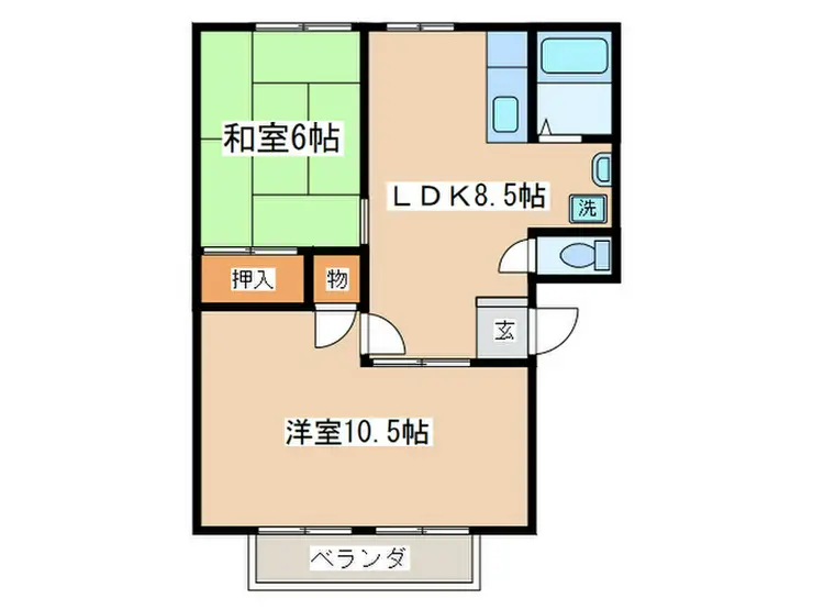 アーバンさつき 1階階 間取り