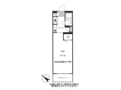 ジョイフル祐天寺(1K/3階)の間取り写真