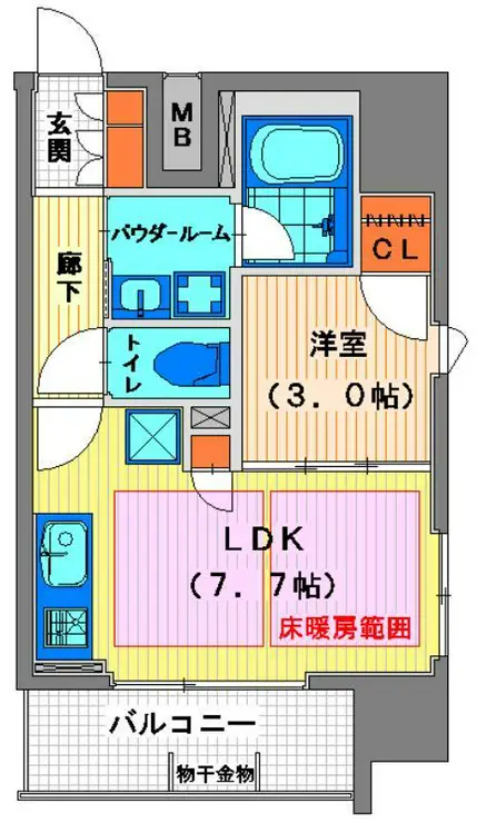 レジデンシャルステート川越 2階階 間取り