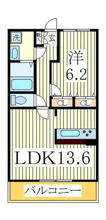グリシーナおおたか 1階階 間取り