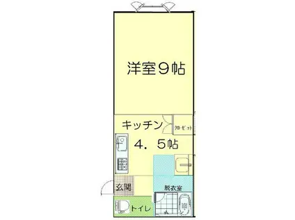 女満別ハイツ(1DK/2階)の間取り写真