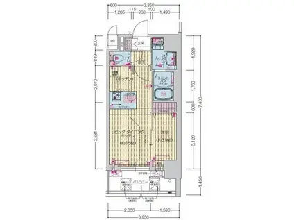 プレサンス岐阜ゼクシス(1LDK/6階)の間取り写真