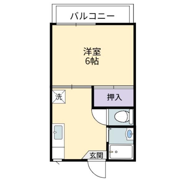 メゾン北中(1K/1階)の間取り写真