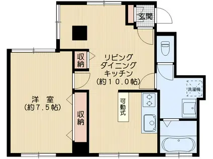 大和郷ビル(1LDK/2階)の間取り写真