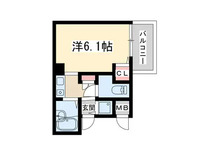 シティライフプレサンス新大阪(1K/7階)の間取り写真