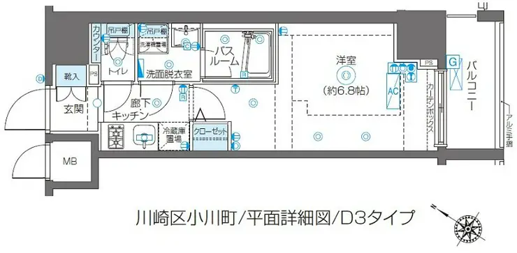 ZOOM川崎Second 12階階 間取り