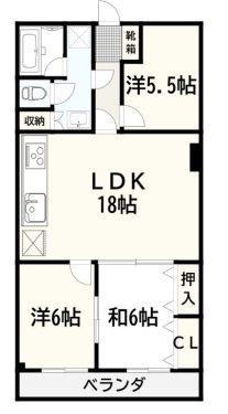 第一マンション太陽(3LDK/2階)の間取り写真