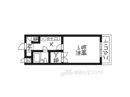 大東御殿山ビル(1K/4階)の間取り写真