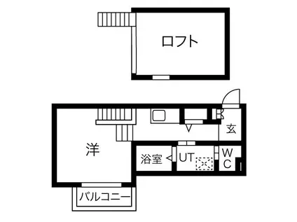 スマイルセレクト中村公園(1K/1階)の間取り写真