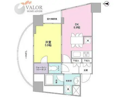 プレディアスタイル横濱沢渡(1LDK/3階)の間取り写真