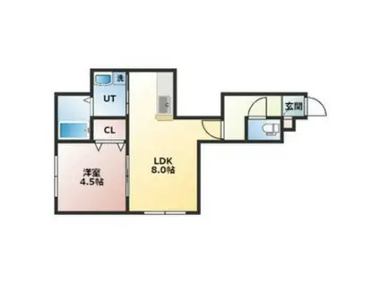 カーサドマーニ(1LDK/3階)の間取り写真