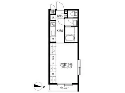 ARK-TERRACE(1K/3階)の間取り写真