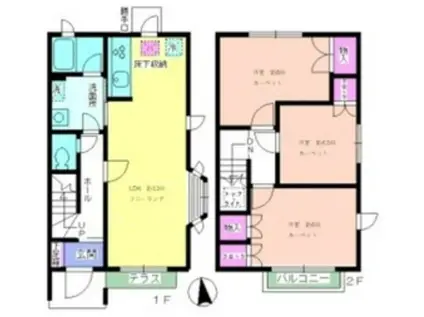 PINE GARDEN D棟(3LDK/1階)の間取り写真