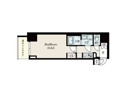 S-RESIDENCE東別院(1K/6階)の間取り写真