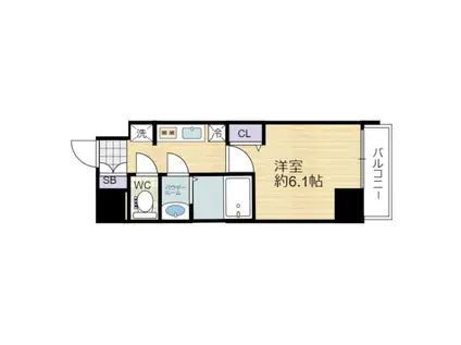 ファステート大阪ドームライズ(1K/5階)の間取り写真