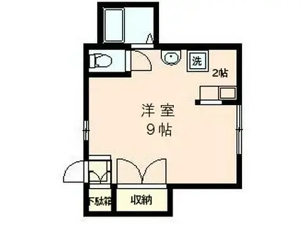 ストームハイツ(ワンルーム/2階)の間取り写真