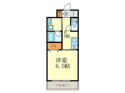 M.MUROMACHI(1K/3階)の間取り写真