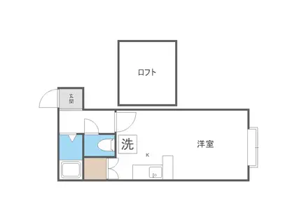 AMS76A(ワンルーム/3階)の間取り写真
