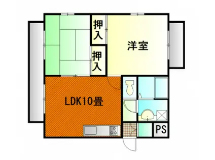 ヴェナール(2LDK/3階)の間取り写真