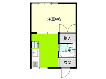 メゾン三陽(1K/2階)の間取り写真