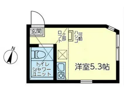 ユナイト白楽レオノールの杜(ワンルーム/2階)の間取り写真