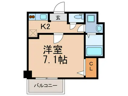 プレジール灘(1K/5階)の間取り写真