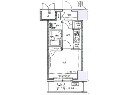 アイル池袋ノース参番館(1K/4階)の間取り写真