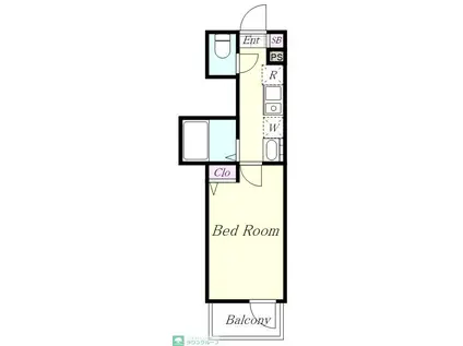 MELDIA東高円寺(1K/2階)の間取り写真
