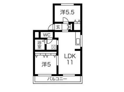 光陽マンション(2LDK/3階)の間取り写真