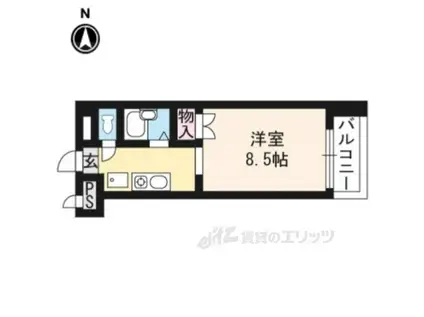 ソワクレール伊吹(1K/3階)の間取り写真